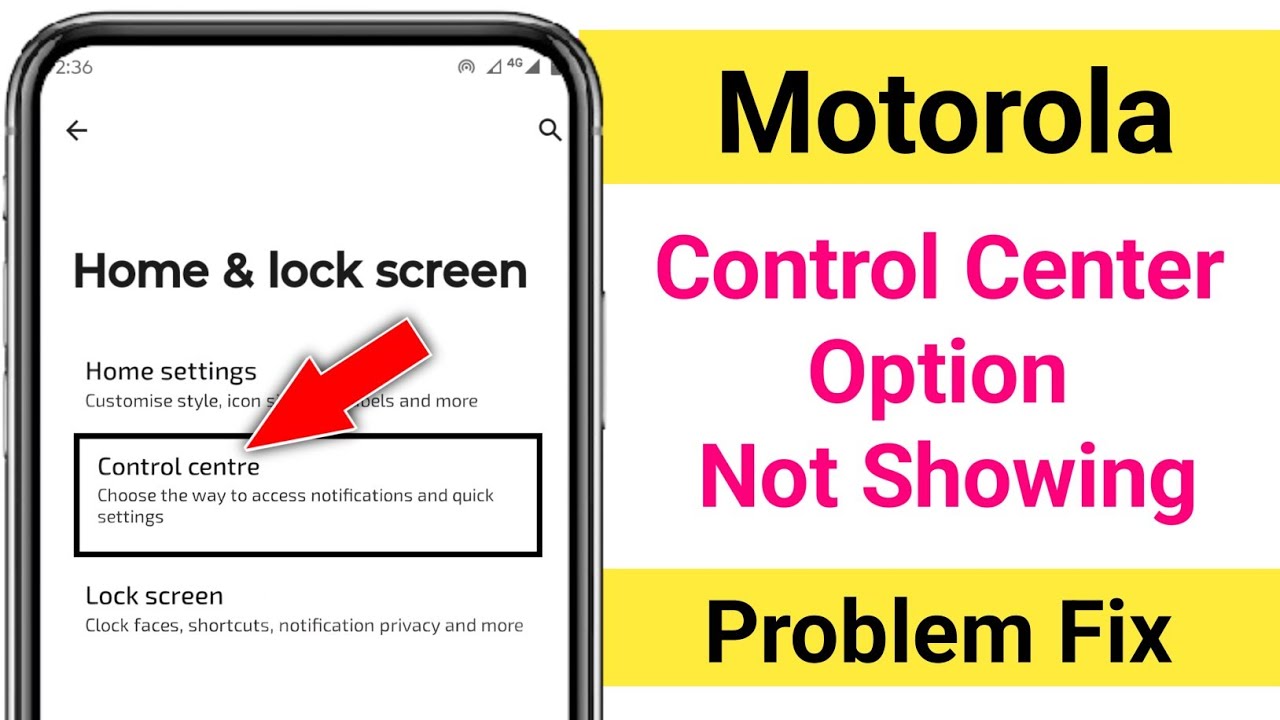 Motorola Control Centre Option Not Showing Problem || Control Centre Missing On Motorola Setting