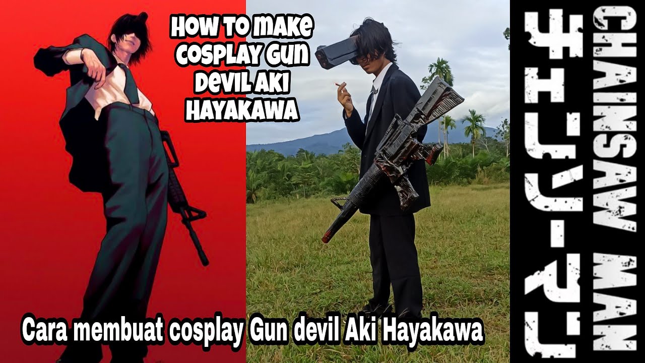 Cara membuat cosplay Gun Devil (Aki Hayakawa)|How to make cosplay Gun devil Aki Hayakawa 