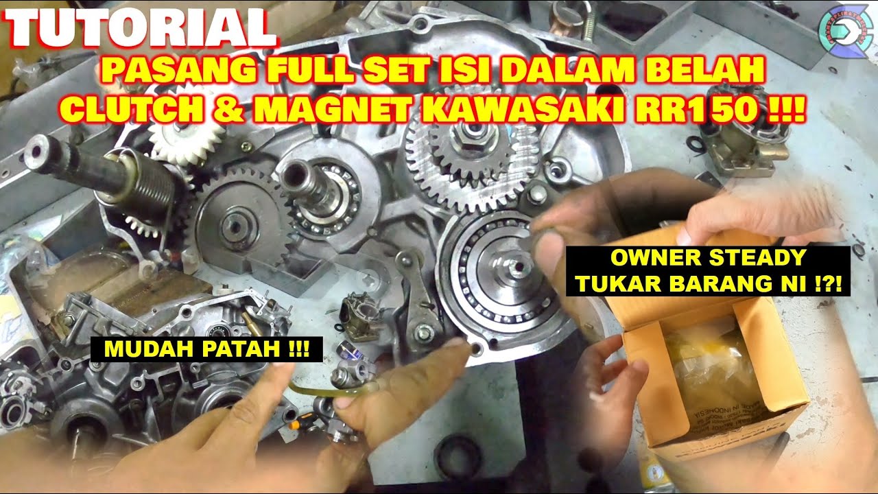 TUTORIAL KAWASAKI RR150 |CARA PASANG CLUTCH PLATE | FULL SET PART CLUTCH | PUMP 2T | OWNER BANGSAWAN