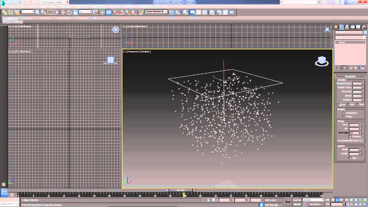 3D Max. Урок №31. Анимация системы частиц. Spray.