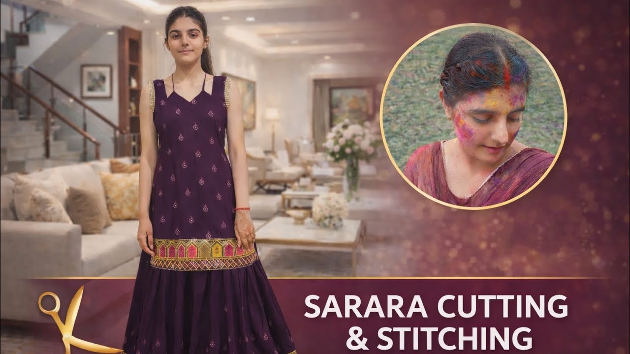 Create a Beautiful Designer Sharara at Home ✂️✨