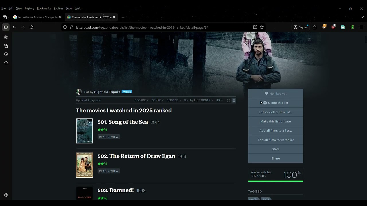 Ranking EVERY movie I watched in 2025...