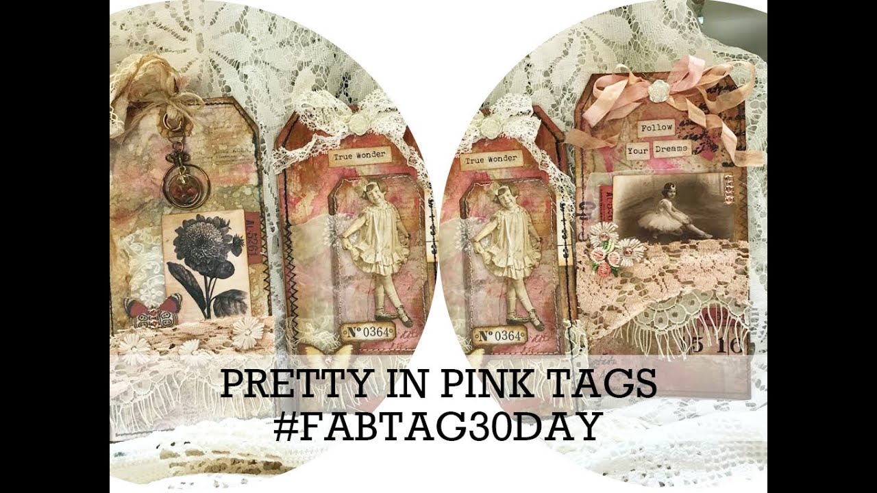 PRETTY IN PINK TAGS (Altering the colour of kit to suit)  Also STAINZ By Patty Pockets