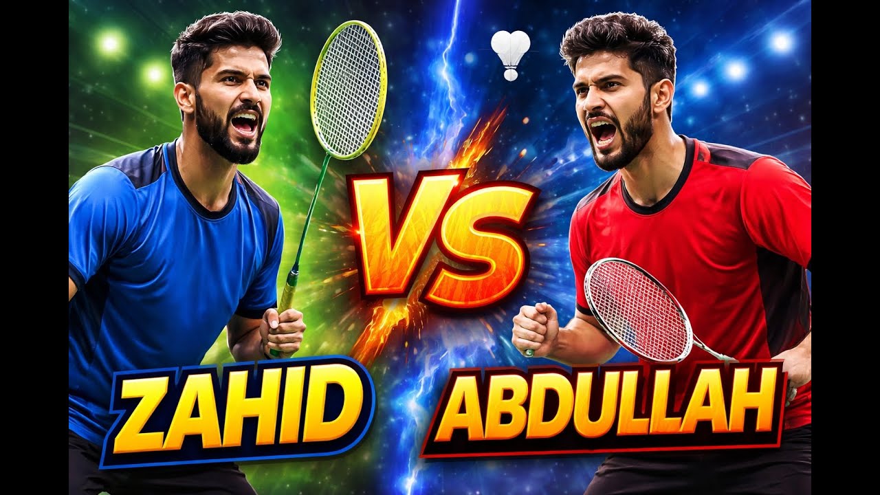 Badminton match | Zahid vs Abdullah |  Novice Gameplay | #yt #trending #relatable  #badminton#viral 