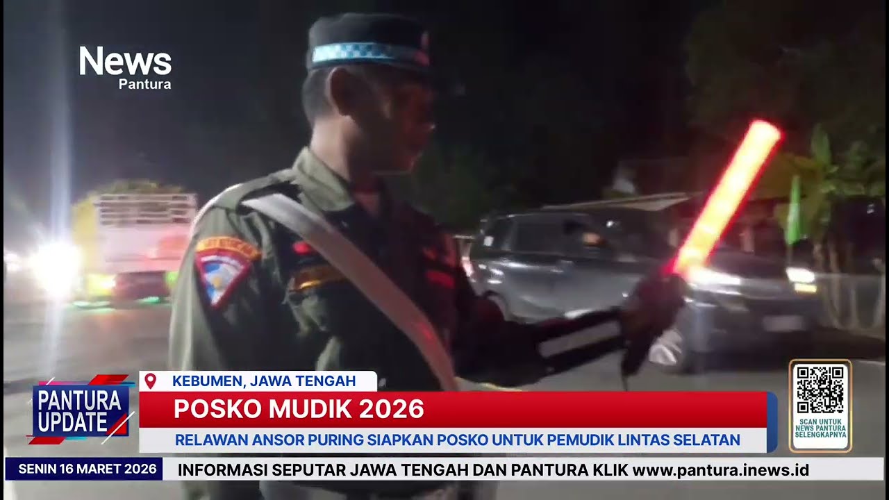 Posko mudik PAC Ansor Puring Kebumen layani pemudik lintas selatan