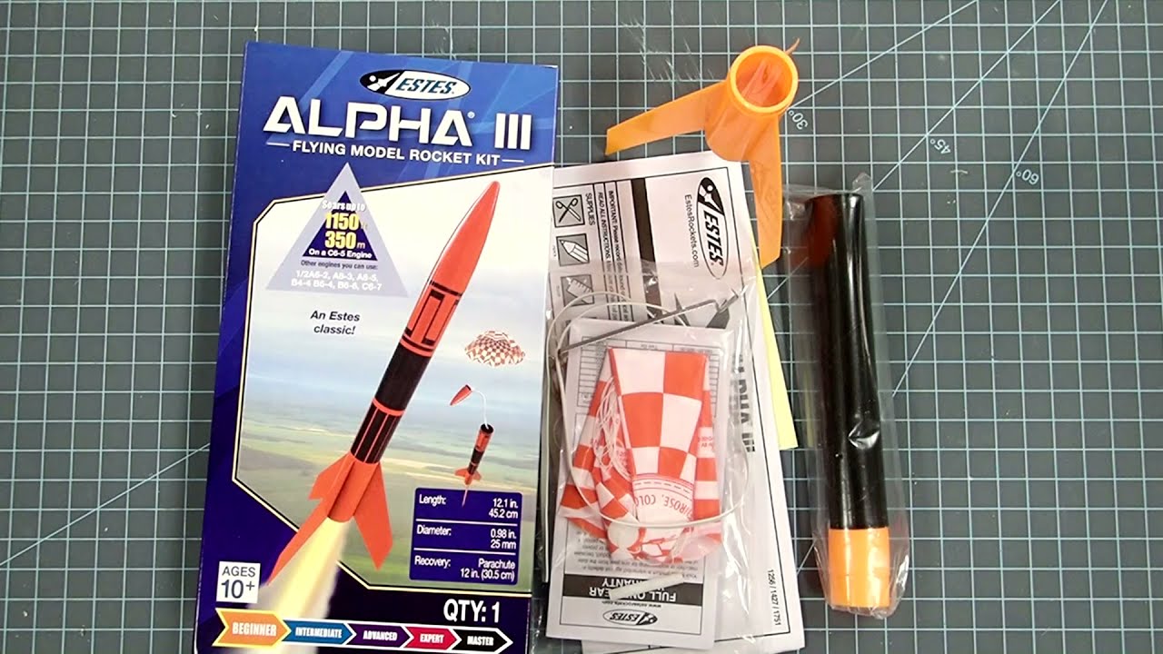Estes “Alpha III” model rocket assembly