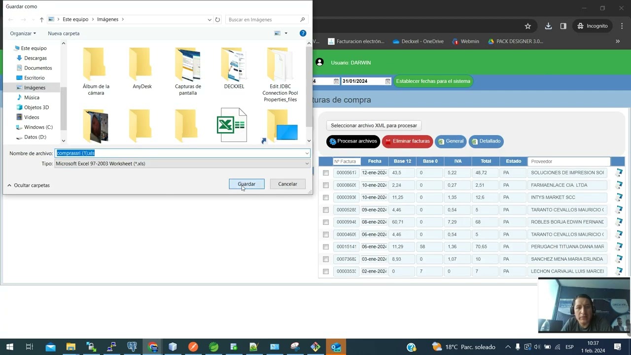 Descargar facturas de compras SRI