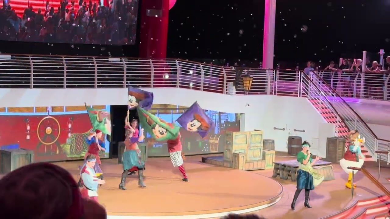 Pirate Night Deck Shows on the Disney Treasure