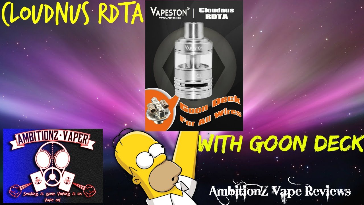 CLOUDNUS RDTA 25mm w/Goon Deck by Vapeston REVIEW | GIVEAWAY(closed) & WICKING METHOD