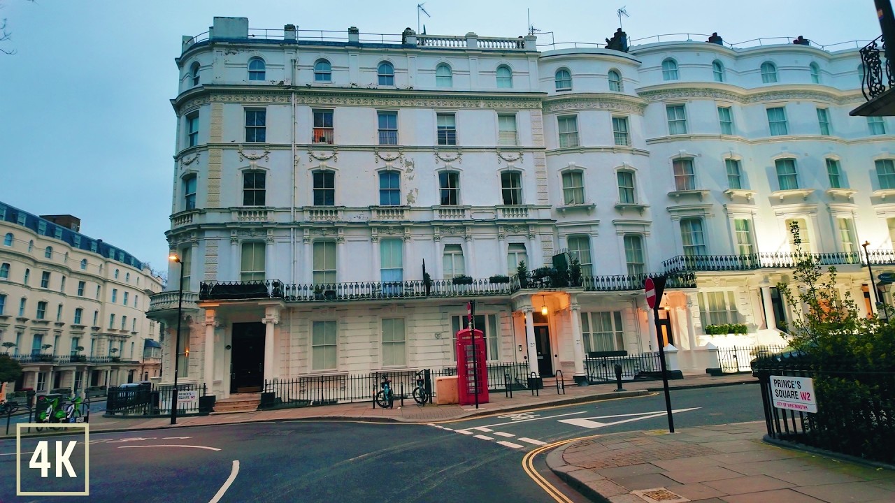 London Walk | Notting Hill at Sunrise 4K