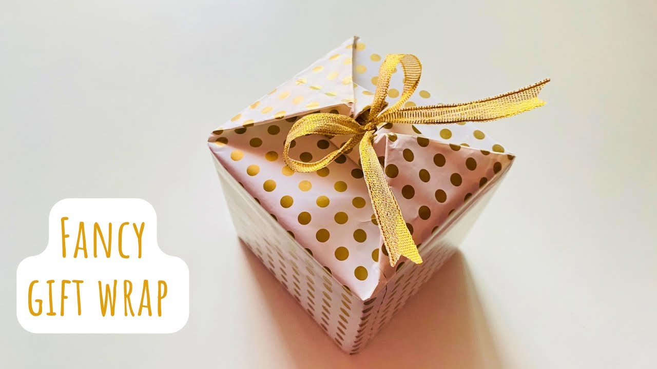 Easy Gift Wrapping Idea for Christmas | Fancy Gift Wrap | How to Wrap a Square Box #giftwrap