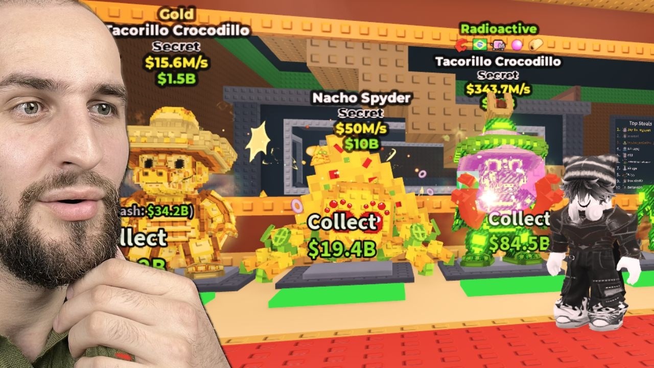 Taco Tuesday Admin Abuse – Morem Tacorillo Crocodillo RadioActive + Nacho Spyder | Steal a Brainrot