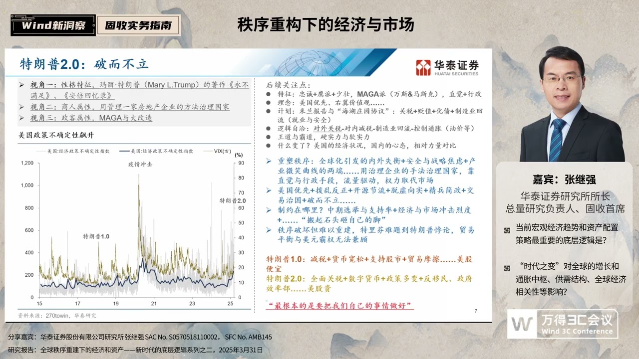 【华泰张继强】秩序重构下的经济与市场（2025.4.22）
