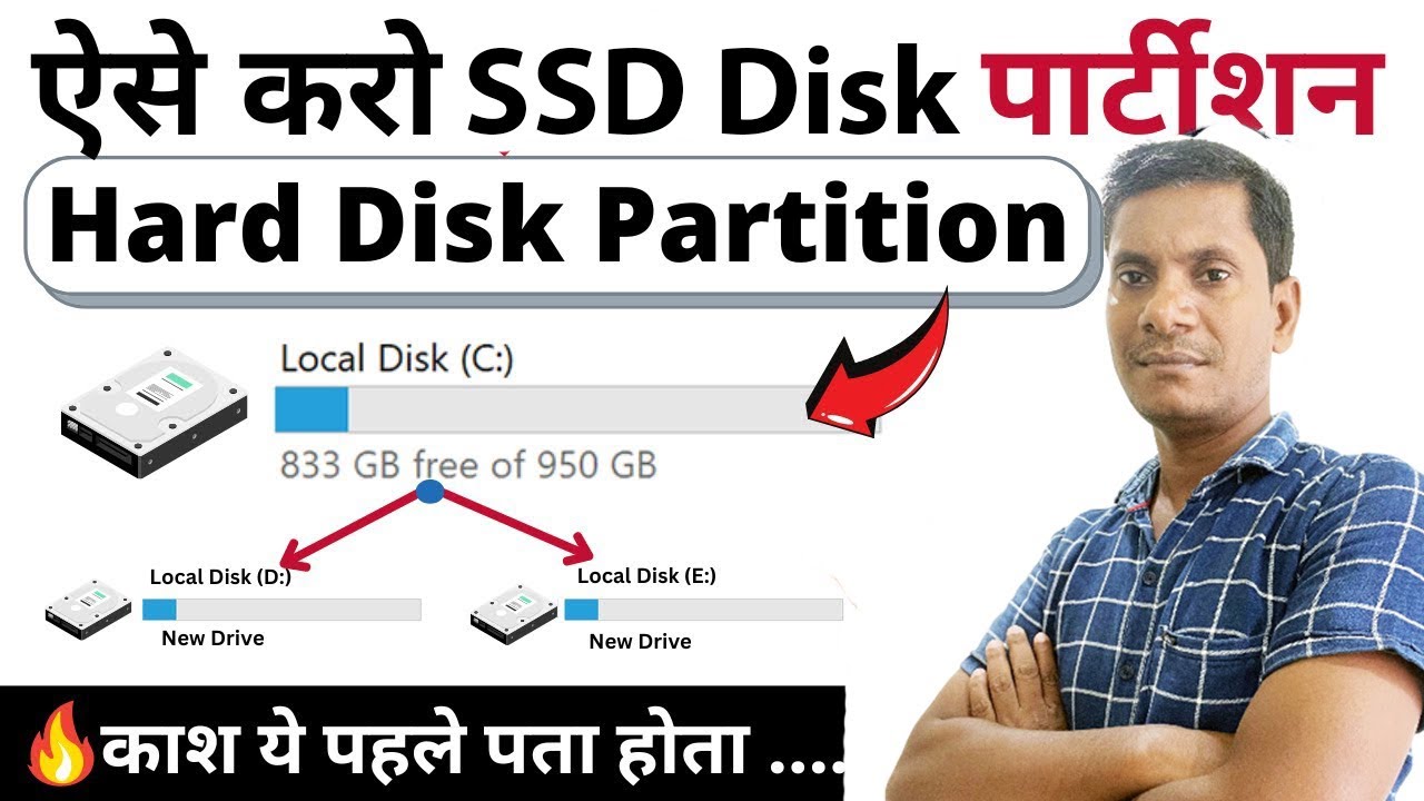 C Drive से D Drive कैसे बनाएं | Windows 11 Partition Tutorial in Hindi |ShahTutorial