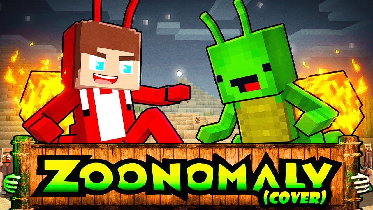 JJ`s Girl EAT JJ in Maizen Minecraft | Zoonomaly Theme Song (COVER)