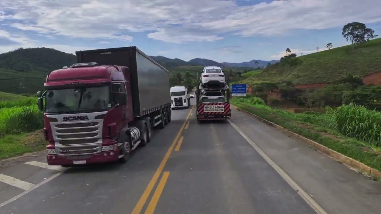 Passando pelo trevo de Realeza ( Manhuaçu MG)...Pernoite em Sta Rita de Minas.  Episódio 551/24.