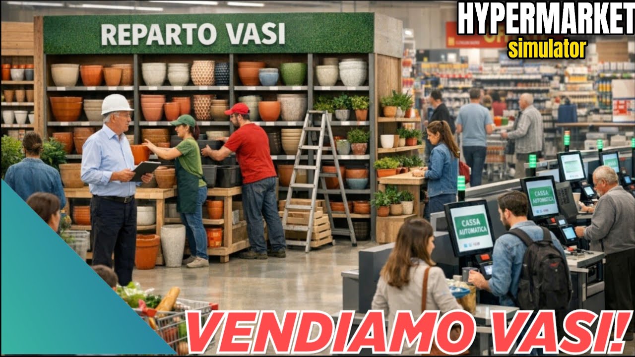 VENDIAMO VASI! 🛒 | 13# | Hypermarket Simulator | Full HD ITA