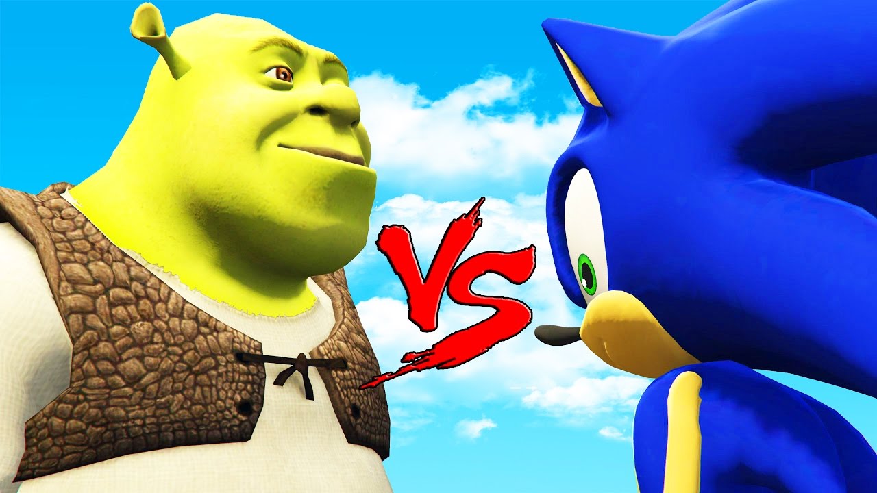 SONIC THE HEDGEHOG VS SHREK - GREAT BATTLE