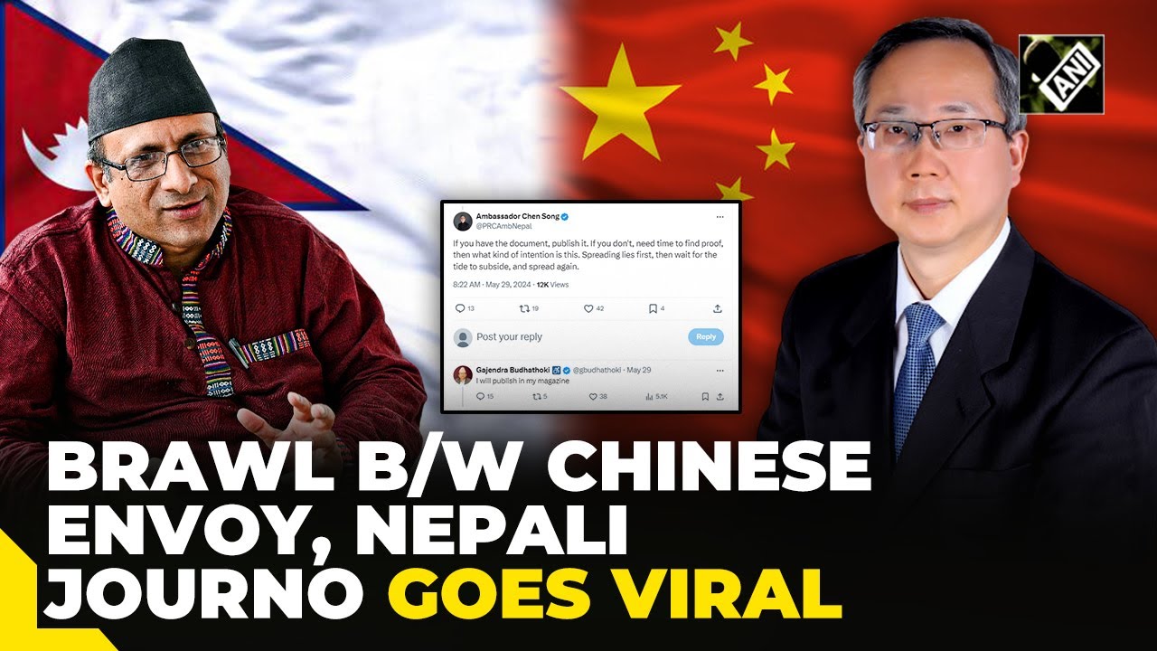 Brawl between Chinese ambassador Chen Song, Nepali Journalist Gajendra Budhathoki goes viral