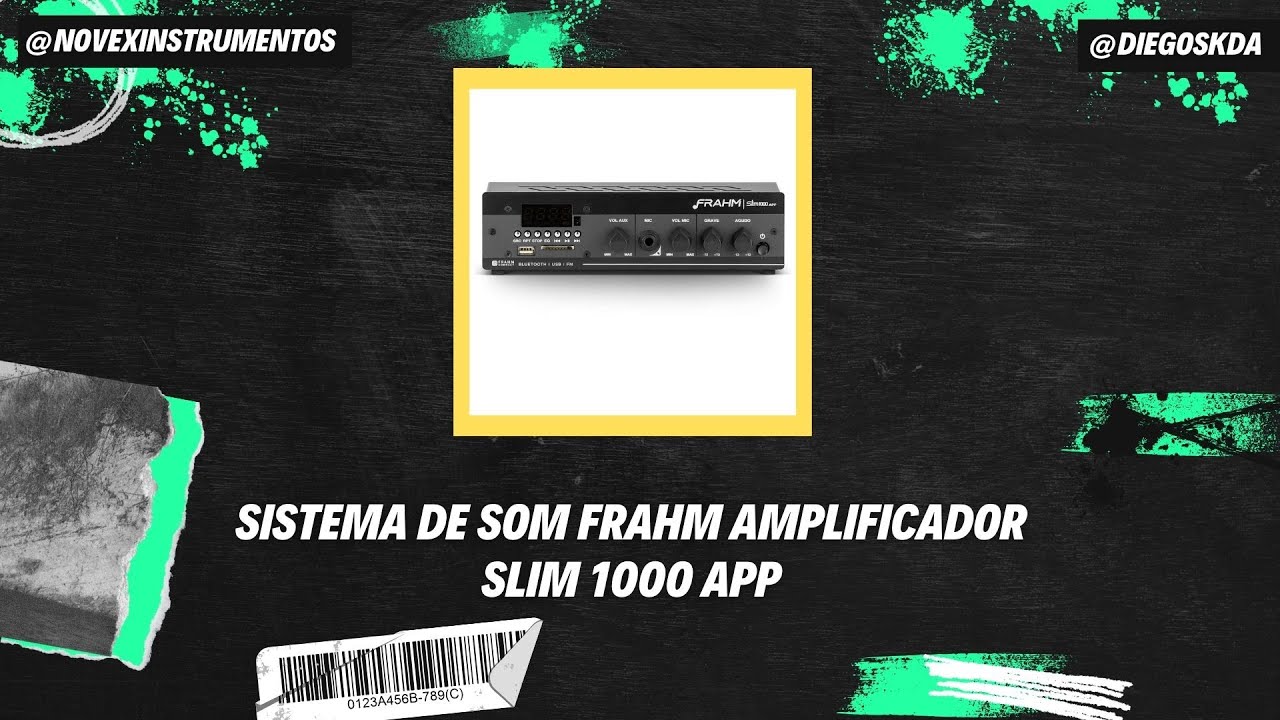 Sistema de som Frahm Amplificador Slim 1000 APP #som #sound #musica