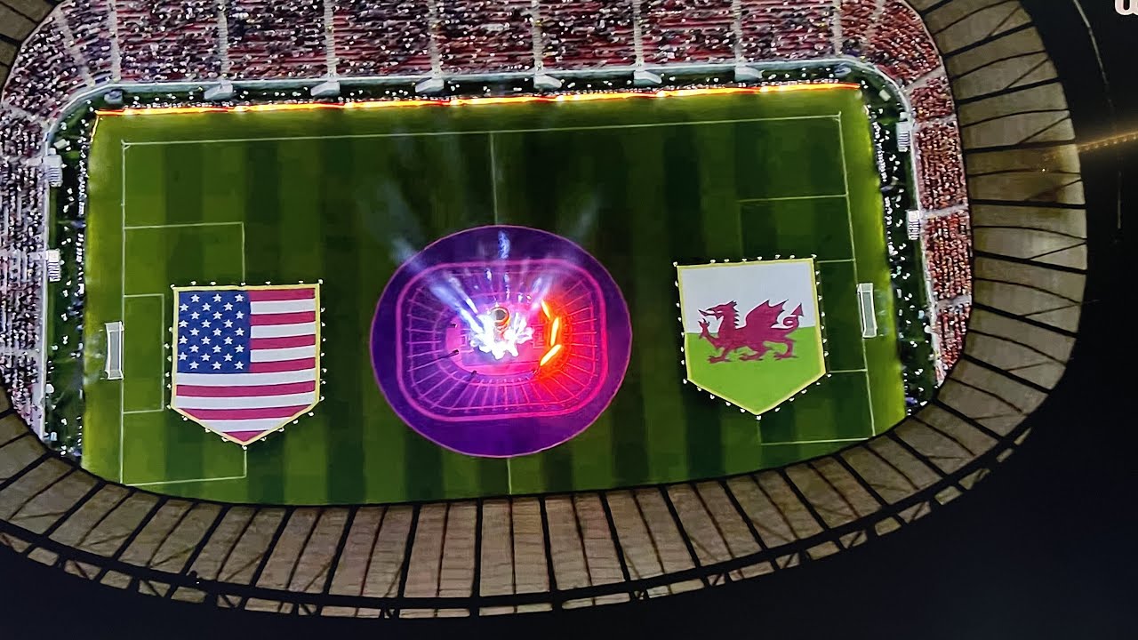 Welsh National Anthem at the World Cup. USA. volume up.
