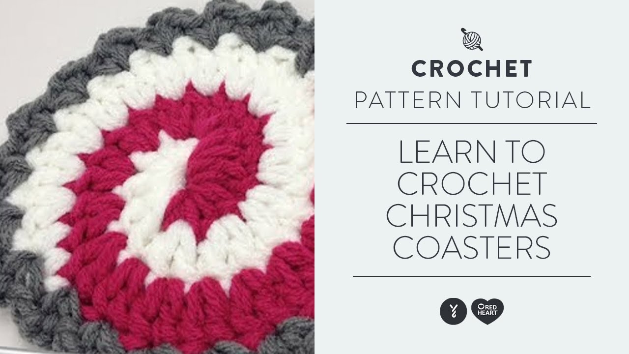 Learn to Crochet Christmas Coasters