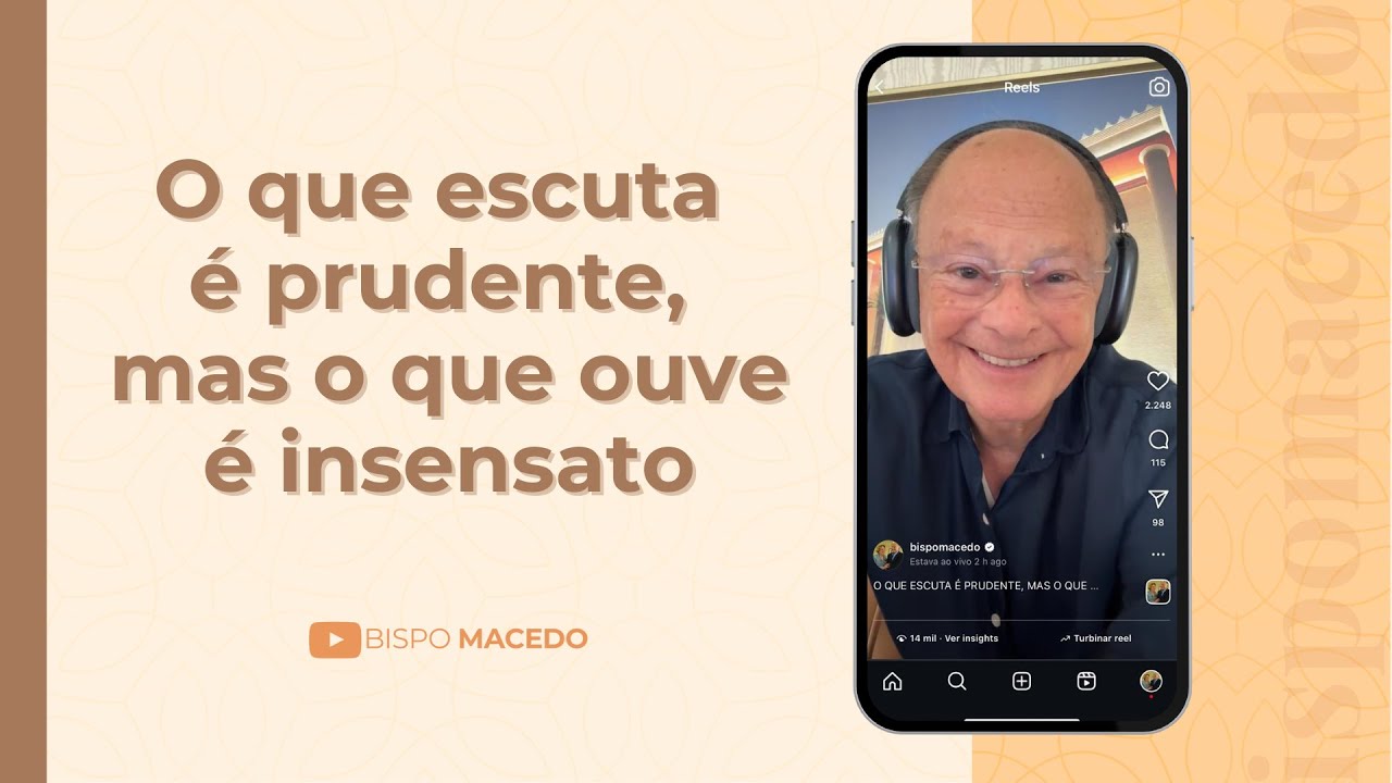 O que escuta é prudente, mas o que ouve é insensato - Meditação Matinal 28/06/25
