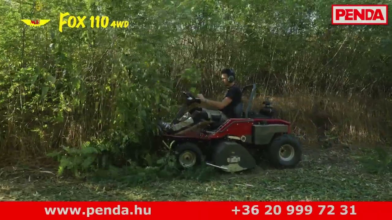 BENASSI FOX 110 4WD VÍZSZINTES TENGELYŰ FELÜLŐS SZÁRZÚZÓ FŰNYÍRÓ