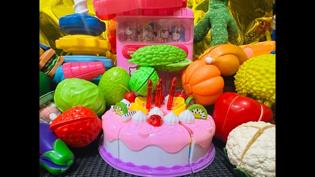 ASMR cutting fruits vegetables and foods toys