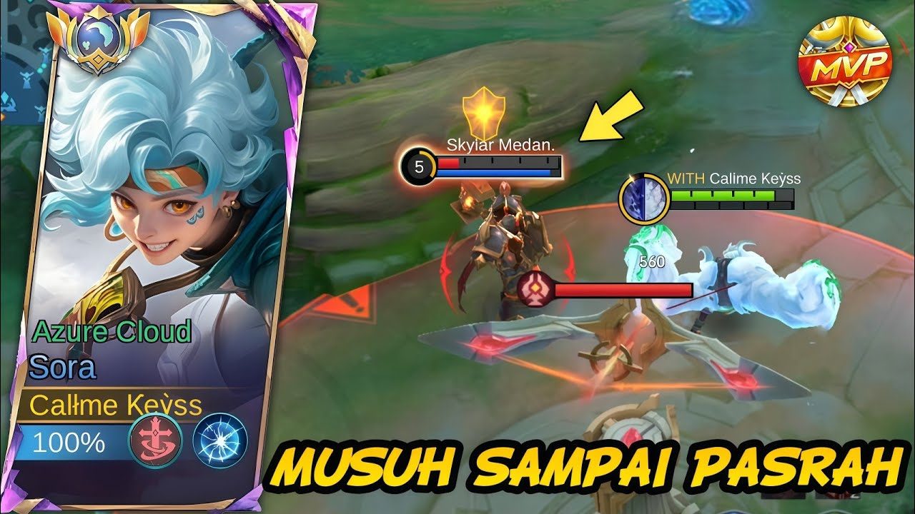 TERBUKTI CARA INI BISA BIKIN SORA MENDOMINASI PERMAINAN SAMPAI LAWAN PUSING KENA MENTAL | SORA MLBB