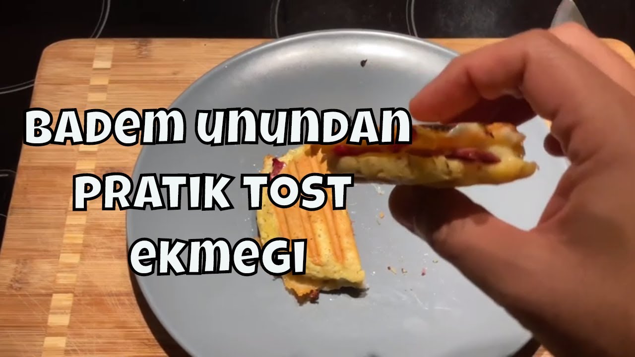 Badem Unundan 1.30 dakika'da Pratik tost Ekmegi