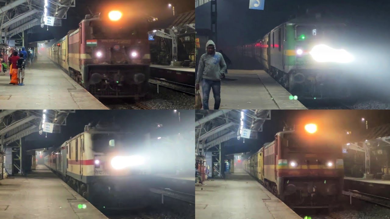[4 in 1] High Speed Dhano Dhanye + Hazarduari + Bhagirathi + Humsafar Express in SDAH - LGL Mainline
