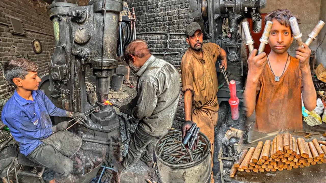 Amazing Recycling Process of Old Metal Scrap to Make Truck Stud Nut Bolt | Waste Recycling