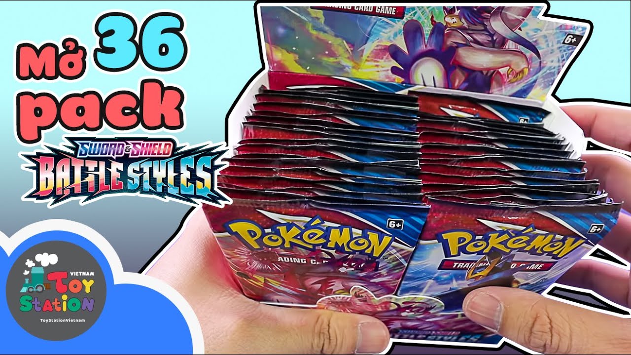 Cái kết nào đang chờ Anhktay với full 36 booster packs Pokemon TCG Battle Styles ToyStation 582