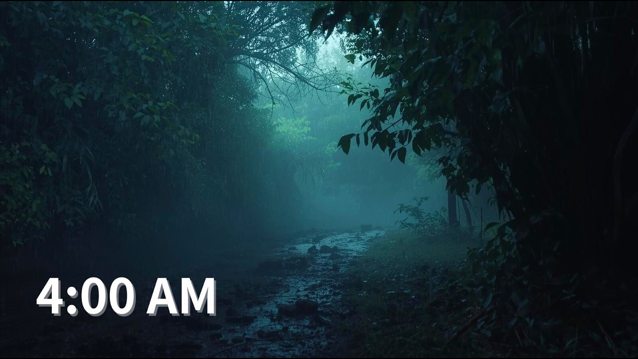 4:00 AM Rain | Calm Dawn Piano for Deep Focus (1 Hour)
