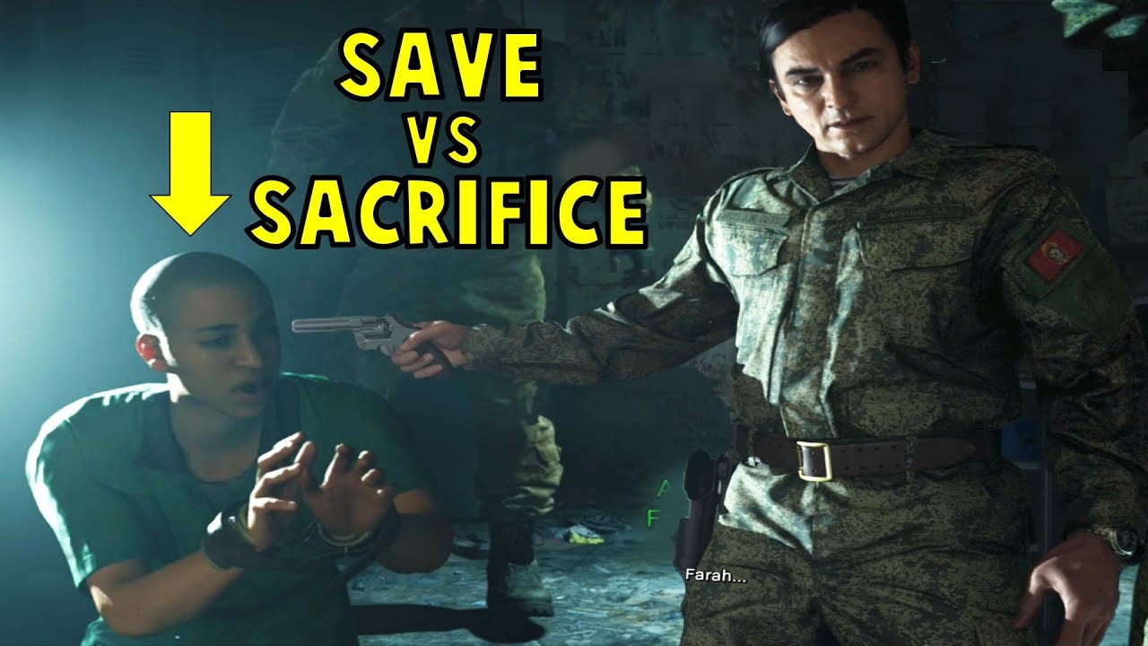 Lie and Sacrifice Azadeh VS Tell the Truth and Save Her -All Choices- CoD Modern Warfare 2019