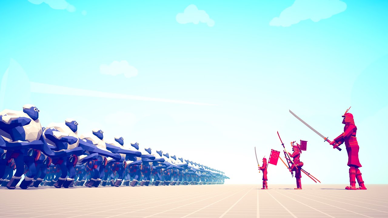 ALL 3 SAMURAI vs 100x STRONGEST UNITS ARMIES - Totally Accurate Battle Simulator TABS
