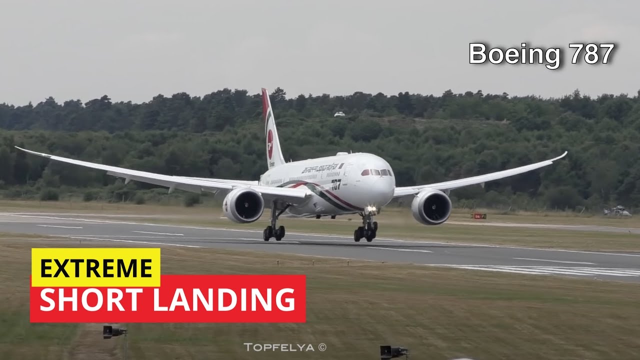 Extreme short landing Boeing 787