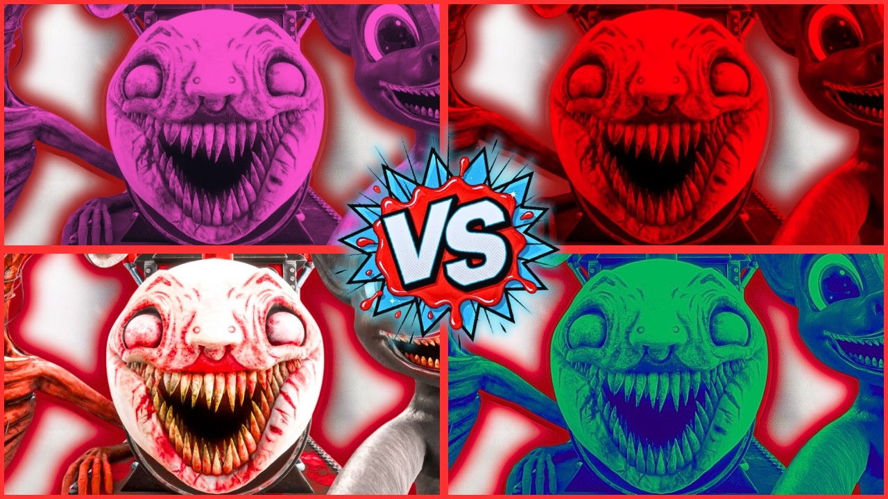 Choo choo Charles Vs Cursed Thomas Vs Erosion Worm Vs School Bus  -Tiles HOP