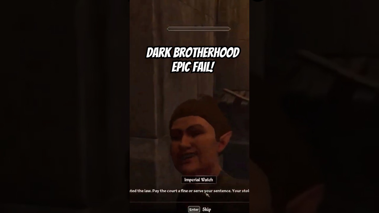 Dark Brotherhood FAIL in Oblivion Remastered #oblivion #oblivionremastered