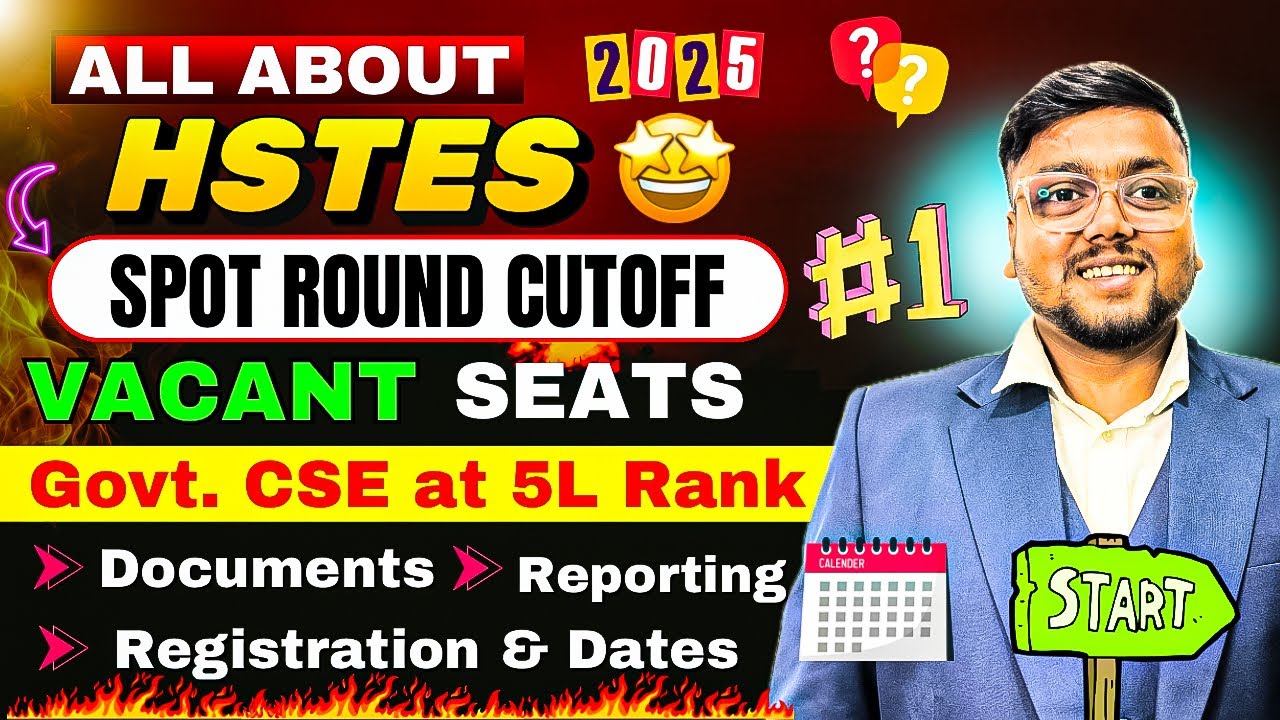 HSTES Spot Round 2025 🔥 | HSTES Spot Round Cutoff | HSTES Counselling 2025 | YMCA Faridabad,Dcrust..