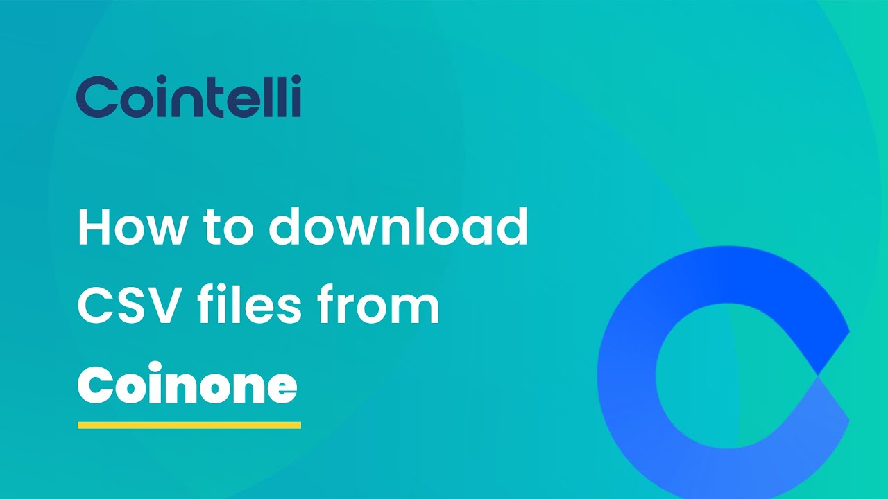 Coinone Tax Reporting: How to Get CSV Files from Coinone