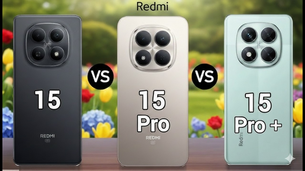 Redmi Note 15 vs 15 Plus vs 15 Pro Plus – Full Comparison | Specs, Camera, Battery & AI Features!