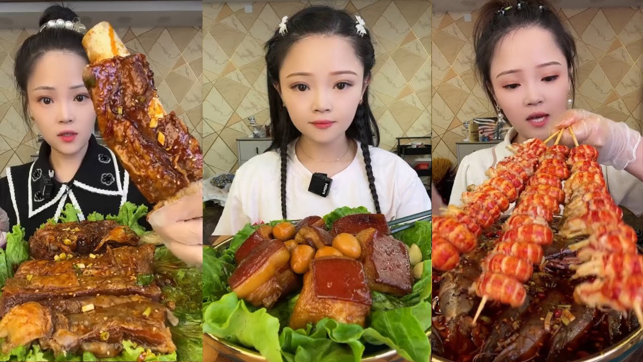 ASMR MUKBANG | Red Braised Pork Belly 