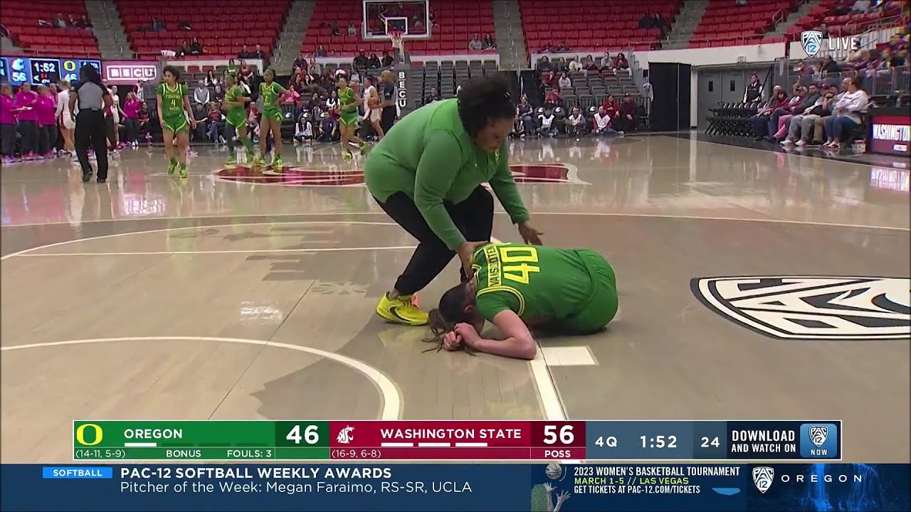 VanSlooten In CRUTCHES After Injury During Oregon Ducks vs Washington State Cougars Pac-12 Game