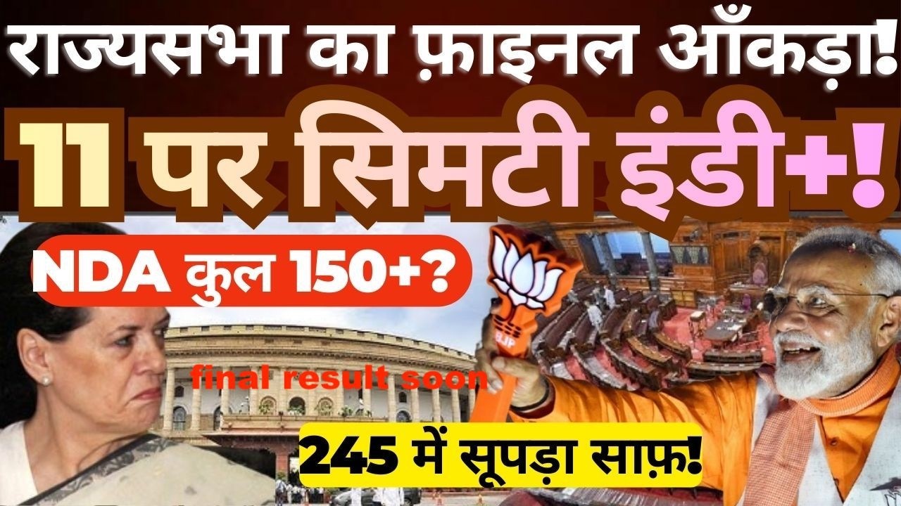 Rajya Sabha Final Results 2026 soon | BJP Crosses 150 Seats?|Congress Limited to 2 |Full Numbers
