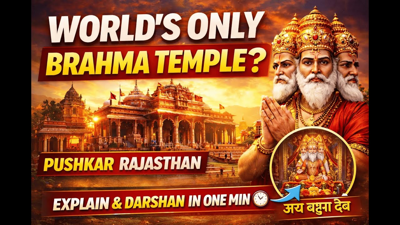 Pushkar Dham Mandir Jaipur 😮 | World’s Only Brahma Temple | Rajasthan Vlog
