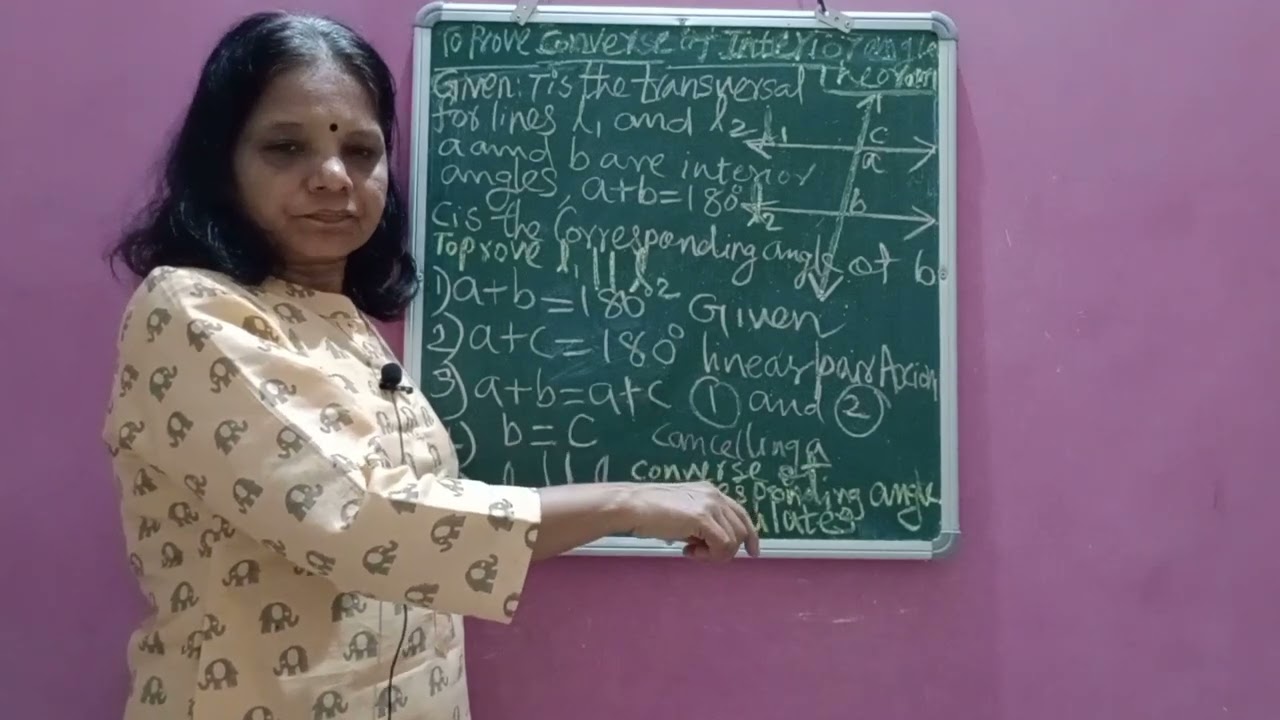 Basic Maths Lessons||Converse of Interior angle theorem -proof