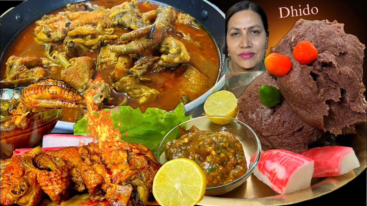 लोकल भालेको झोलसँग एकथाल ढिँडो खाइयो🔥😀|LOCAL CHICKEN JHOL WITH DHIDO🔥🌶️|अकबरे मिच्दै|Nepali Mukbang🔥