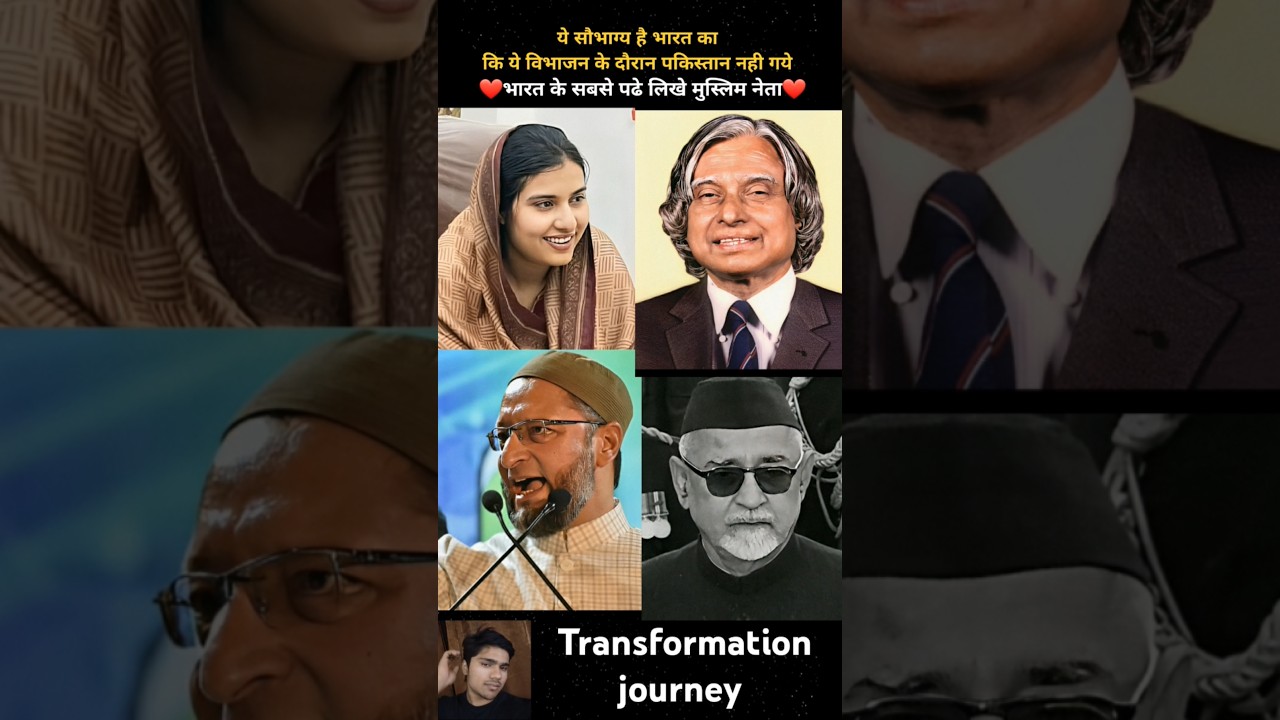 India's top Muslim neta 💯✅ age transformation journey #iqrahasan #zakirhussain #asaduddinowaisi